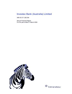 Fillable Online Investec Bank Australia Limited Annual Report Fax