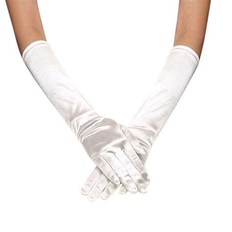 Welding Gloves Womens Satin Long Glove Opera Wedding Bridal Evening Party Prom Glove Wh