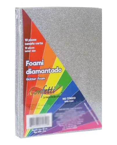 Foami Diamantado Paquete C Piezas T Carta V Colores Foamy Color