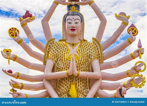 Guan Yin Goddess Wat Plai Laem Temple Koh Samui Thailand Stock Image