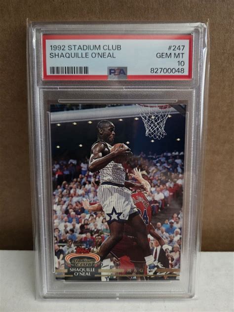 Shaquille O Neal 1992 Stadium Club 247 Base Price Guide Sports Card