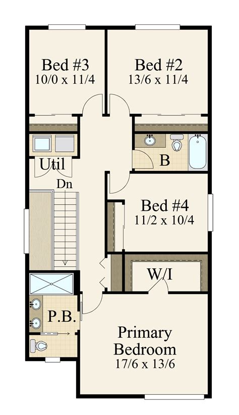 Vitality House Plan Two Story Narrow Lot Home Design Mm 1869 A