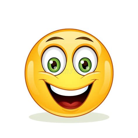 Emoticon Con La Cara Feliz Stock De Ilustración Ilustración De