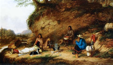 Reproducciones De Arte Del Museo Indio Campamento En Big Rock 1853 De