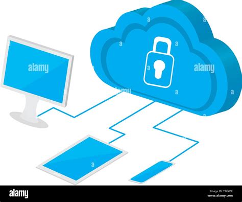 D Cloud Computing Icon Connected To Devices Stock Vector Image Art