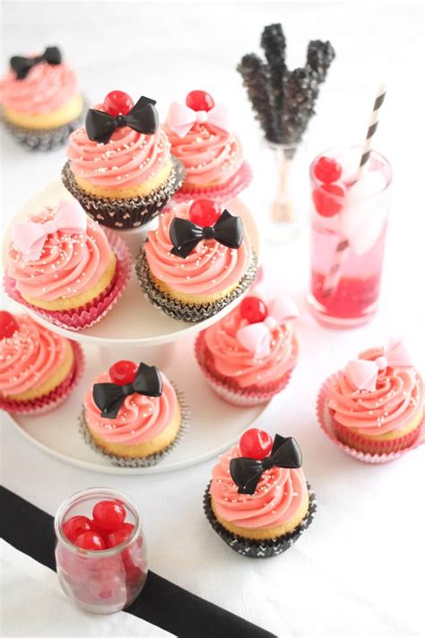 Shirley Temple Cocktail Inspired Cupcakes Sprinkle Bakes