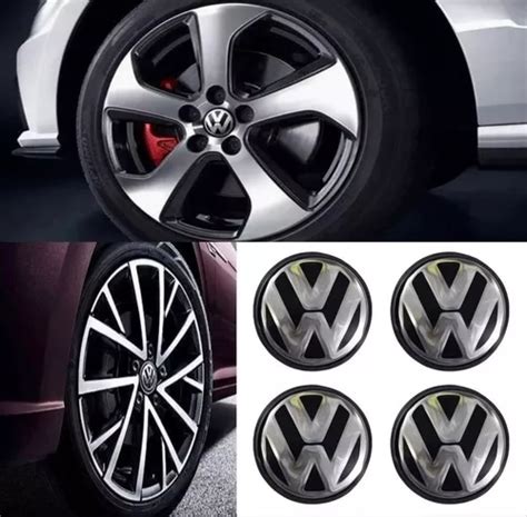 4 Tapas Centro De Rin Vw Jetta Bora Vento Polo Lupo 51mm Cuotas