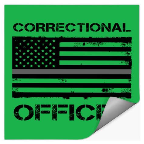 Correctional Officer Thin Silver Line Us Flag Sold By Freddi Mission