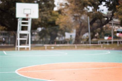 Blurred Of Outdoor Basketball Court Stock Image Image Of Goal