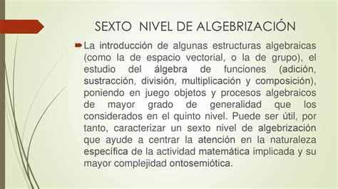 Niveles De Algebrizaci N Juan Godino Ppt Descargar