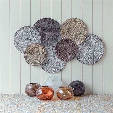 Mesh Overlay Circles Metal Wall Art, 88cm