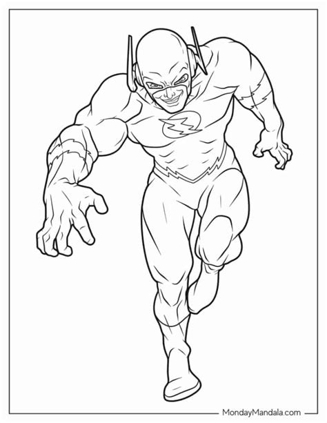 18 Flash Coloring Pages Free Pdf Printables