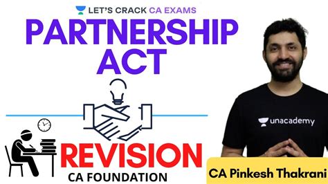 Partnership Act Revision CA Exams CA Pinkesh Thakrani YouTube