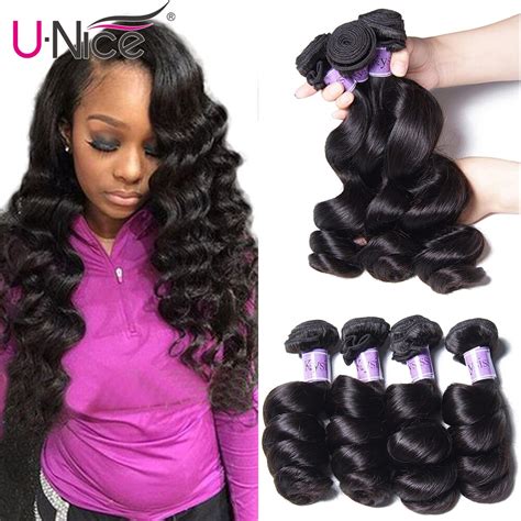 UNice Hair Kysiss Series Brazilian Loose Wave 3 Bundles 100 Human Hair