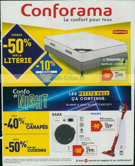 Anti Crise Fr Catalogue Conforama Du Juillet Au Ao T