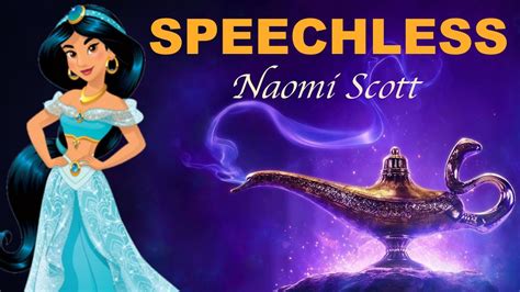 SPEECHLESS Aladdin Lyrics Naomi Scott YouTube