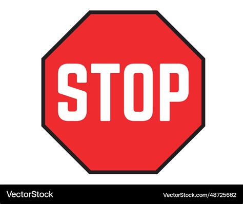 Stop road sign art Royalty Free Vector Image - VectorStock