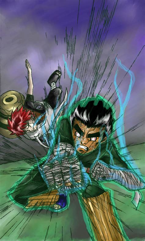 Lee vs. Gaara Colored by eva1030 on DeviantArt