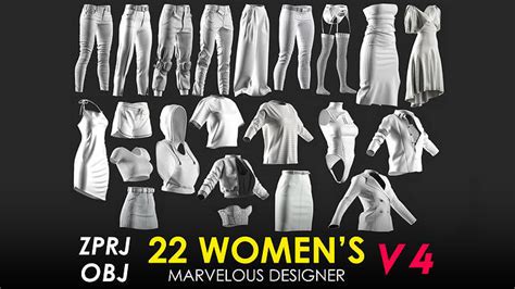 22 Womens Clothes Vol 4 Marvelous Designer 3d Model Cgtrader