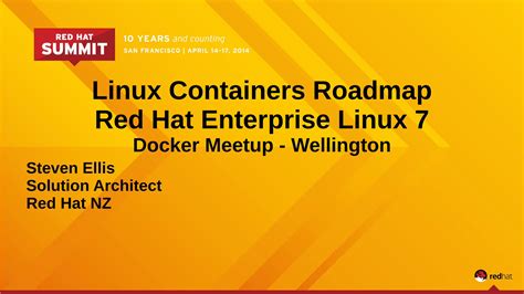 Pdf Linux Containers Roadmap Red Hat Enterprise Linux People Redhat