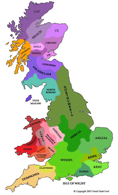 Ebk Map Of Britain In Ad 625