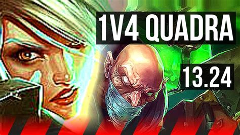 RIVEN Vs SINGED TOP 1v4 Quadra 7 Solo Kills Legendary 300 Games