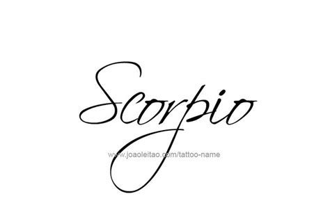 Scorpio Horoscope Name Tattoo Designs Page 3 Of 5 Tattoos With