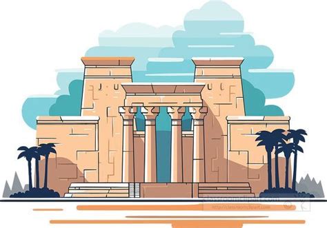 Ancient Egypt Clipart Ancient Egyptian Temple Blue Sky