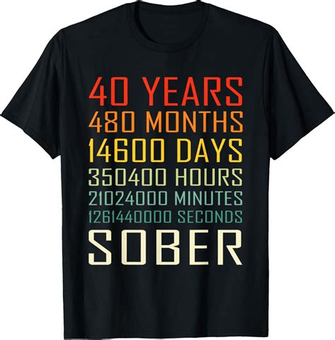 Year Sobriety Anniversary Vintage Years Sober T Shirt Walmart