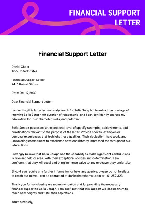 Page Free Support Letter Templates Examples Edit Online