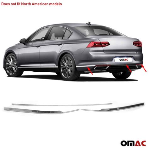 Fits Vw Passat B Chrome Rear Bumper Streamer Trim Cover S