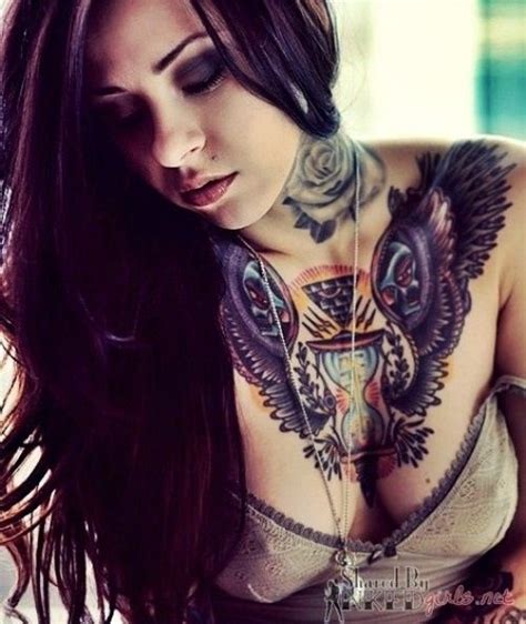 The Sexiest Chest Pieces Youve Ever Seen Lady Tats Done Right Chest Tattoos For Women