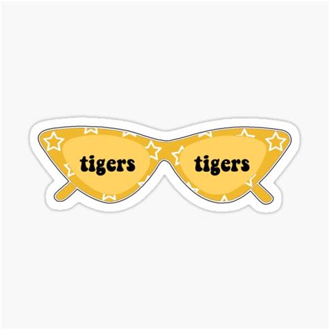 Tigers Sunglasses Sticker For Sale By Megan Kendall Redbubble