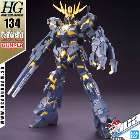 Bandai® Gunpla High Grade HG UNICORN GUNDAM 02 BANSHEE (DESTROY MODE ...