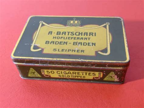 ANCIENNE CIGARETTES BOITE De Conserve A BATSCHARI SLEIPNER 50