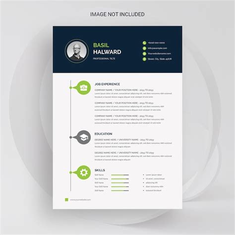 Premium Vector Modern Resume Cv Template