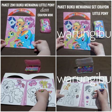 Jual Paket Kado Buku Anak Mewarnai Dan Stiker Set Crayon Karakter