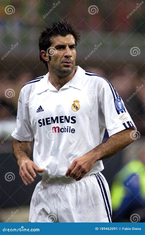 Luis Figo During The Match The Match Editorial Photo Image Of Italy