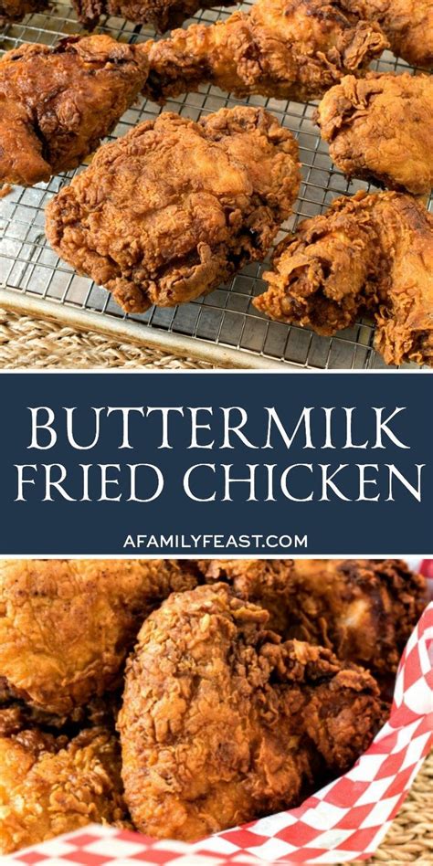 buttermilk fried chicken in a basket with the words, buttermilk fried ...