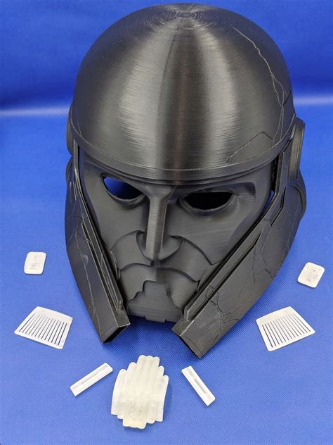 Captain Enoch 3d Printed Helmet With Resin Details Etsy