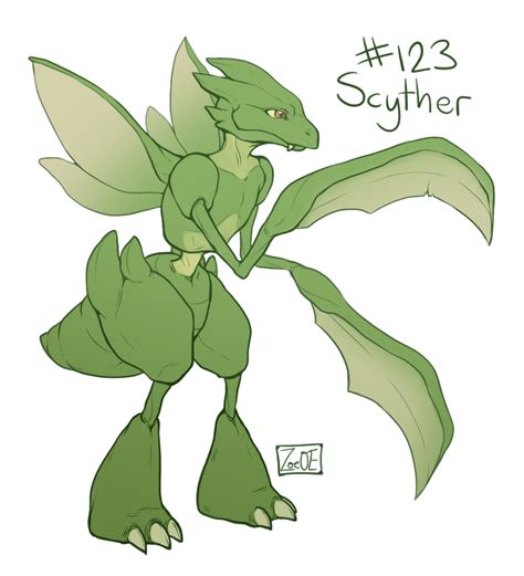 123 Scyther By Oddsocket On Deviantart