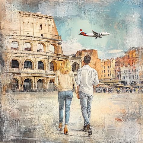 couple traveling rome art poster  stock photo public domain pictures