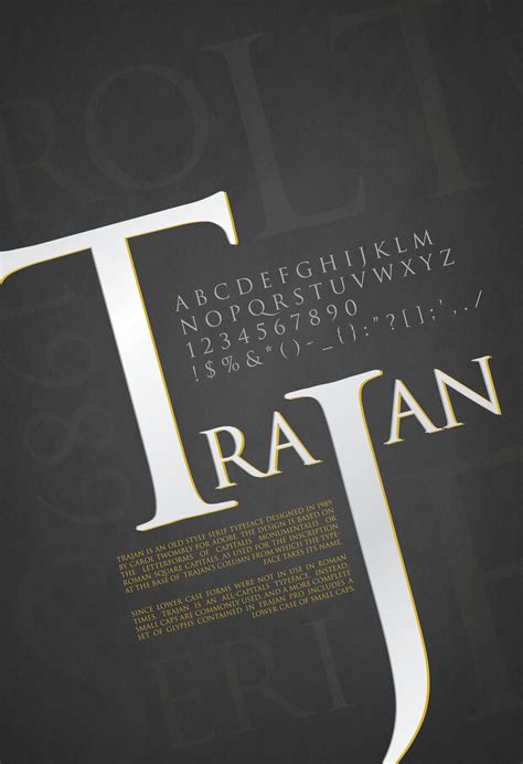 Trajan Pro Font Bold - Popular Fonts