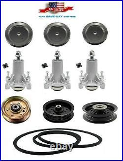 Complete 48 Spindle Pulley Belt Kit For Husqvarna YTH23V48 YTH24V48