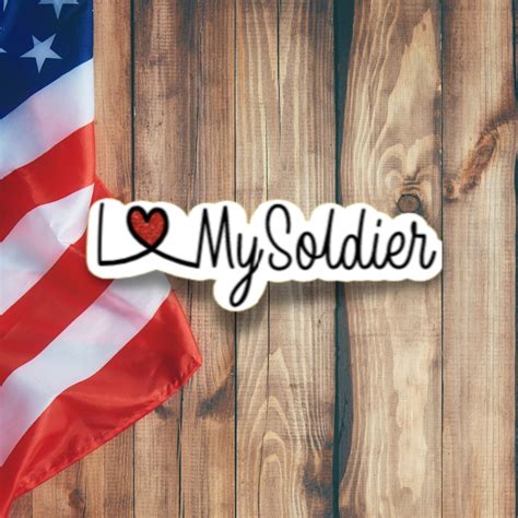 I Heart My Soldier Sticker I Love My Soldier Sticker Army Stickers