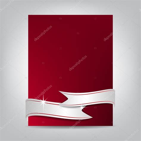 Christmas flyer template, blank paper banner with ribbon — Stock Vector © ftotti #57531701