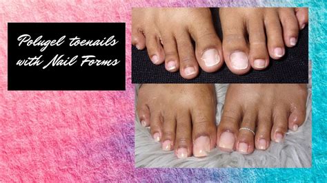 Polygel Toenails With Nail Forms Youtube