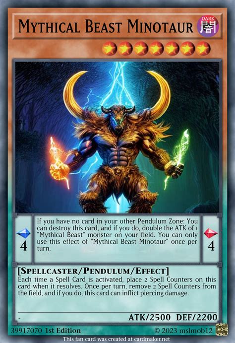 New Mythical Beast monster (AI Picture Art) : r/customyugioh