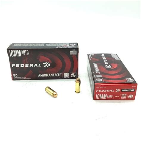 Federal American Eagle 10 Mm Auto 180 Grain Fmj Ammunition 100 Rounds