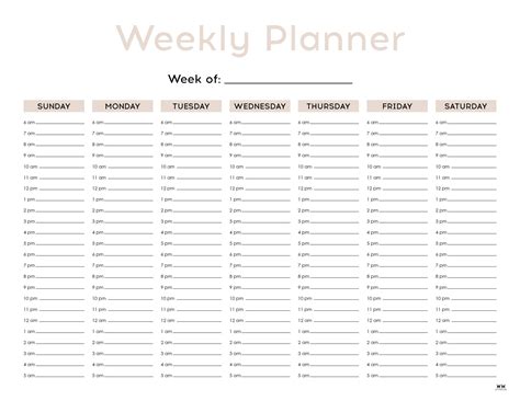 Weekly Planners 25 FREE Printables Printabulls